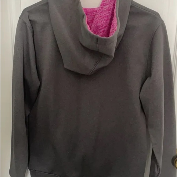 Hoodie, brand: Under Armour, size: medium, grey and pink - Picture 2 of 4